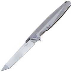 Складной нож Rike Knife 1707T-P сталь M390, рукоять Plain Ti