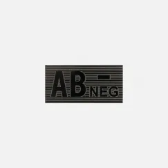Нашивка с группой крови AB Rh- из полиэфирной ткани