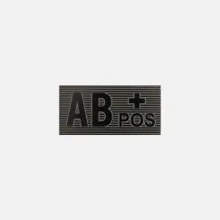 Нашивка с группой крови AB Rh+ из полиэфирной ткани