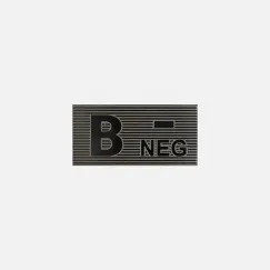 Нашивка с группой крови B Rh- из полиэфирной ткани