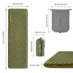 Коврик надувной NATUREHIKE TuYe 3.5 Rectangular Green