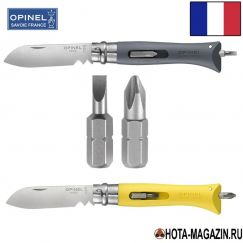 Нож с отверткой Opinel 9VRI DIY Yellow (Bricolage)