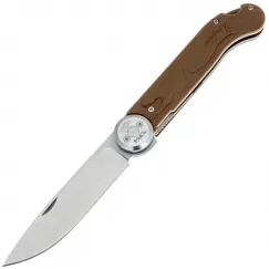 Складной нож Перемен Мысь stonewash 8Cr14MoV, рукоять Brown FRN