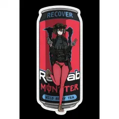 Нашивка, патч "ENERGY ТЯН, MONSTER REHAB" тактическая с липучкой 
