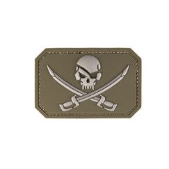Патч  3D SKULL W.SWORDS PVC M.KLETT OLIV