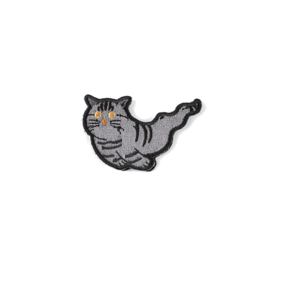 Патч Ghost Cat Grey Black
