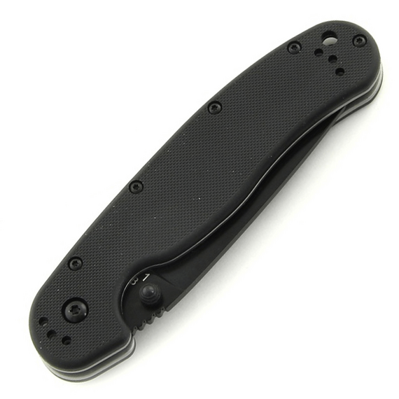 Складной нож Ontario RAT-1 Black Serrated сталь AUS-8, рукоять Black GRN