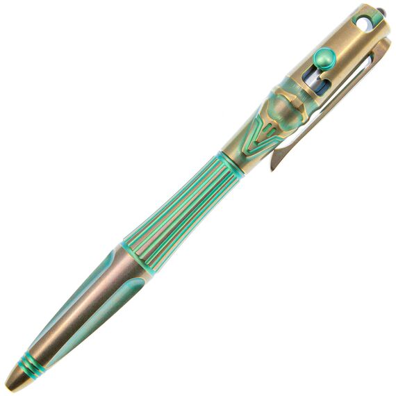 Тактическая ручка Rike Knife TR02 Gold Green Titanium