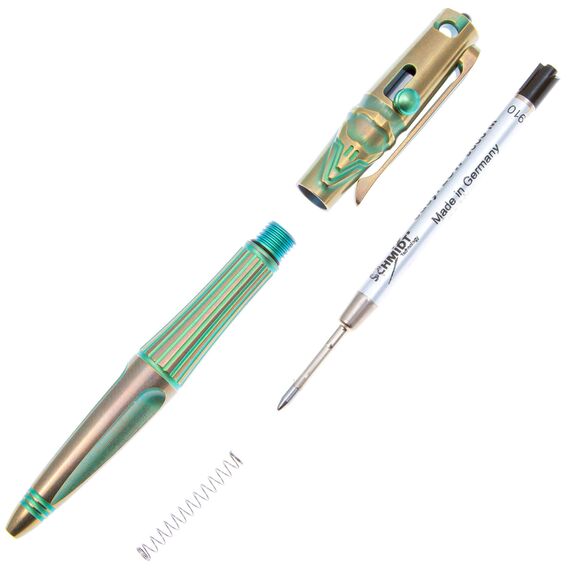 Тактическая ручка Rike Knife TR02 Gold Green Titanium