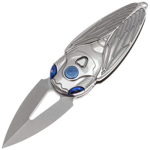 Складной нож Rike Knife Cicada сталь M390, рукоять Grey Ti