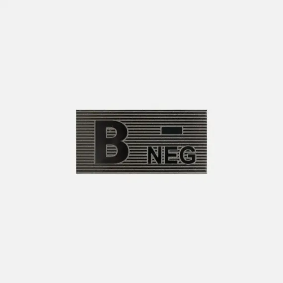 Нашивка с группой крови B Rh- из полиэфирной ткани
