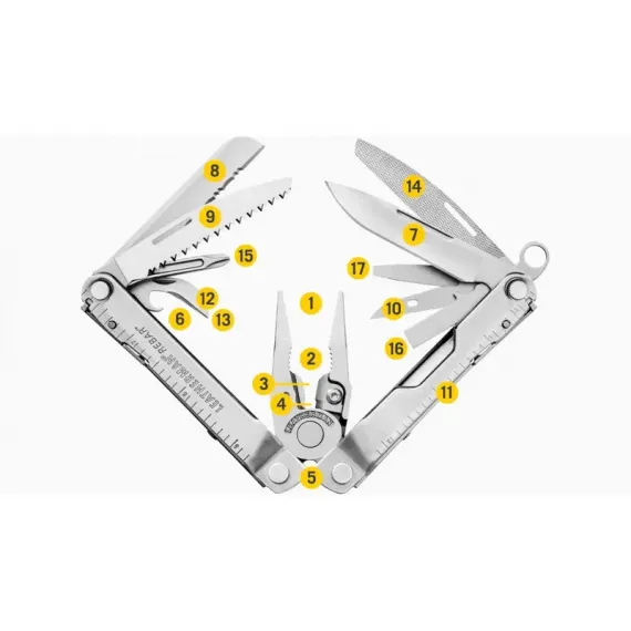Мультитул с плоскогубцами и ножом LEATHERMAN Rebar Heathered Cranberry