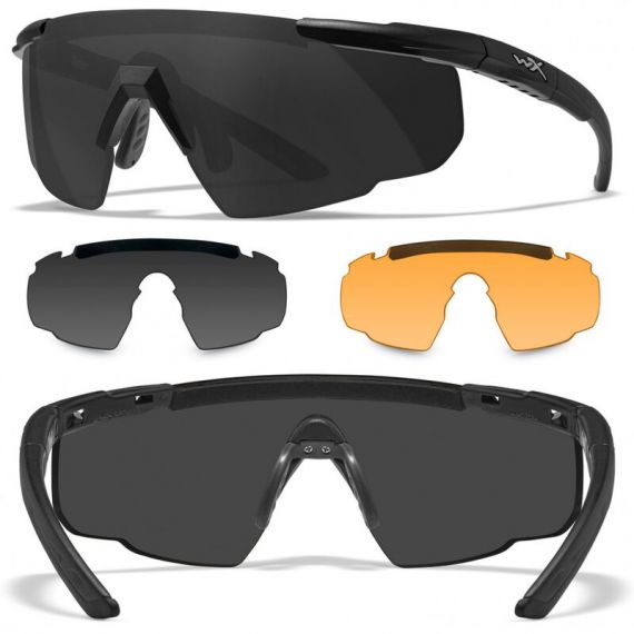 Тактические очки для стрельбы с баллистической защитой WILEYX Saber Advanced Matte Black (Grey-Rust-Vermillion)