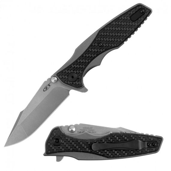Нож складной ZERO TOLERANCE 0393GLCF Titanium Carbon Black CPM 20CV
