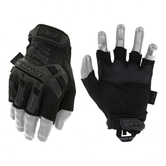 Прочные перчатки с открытыми пальцами и защитой пальцев MECHANIX Tactical Fingerless Covert