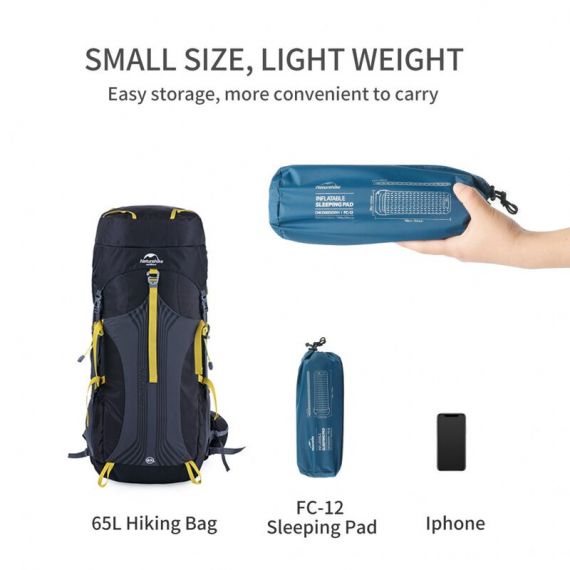 Матрас надувной с насосом NATUREHIKE FC-12 Blue