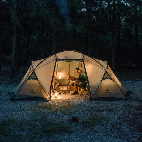 Палатка NATUREHIKE Shandi, 2 спальни+1 комната, серая