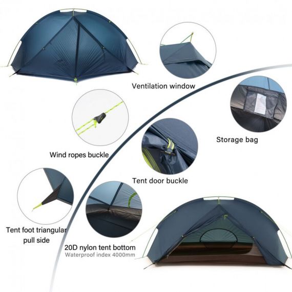 Палатка NATUREHIKE Tagar Double Blue