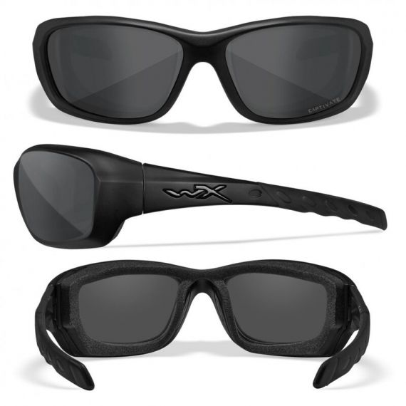 Баллистические очки с поляризацией и защитой от осколков Wiley X Gravity Matte Black (CAPTIVATE Polarized Grey)