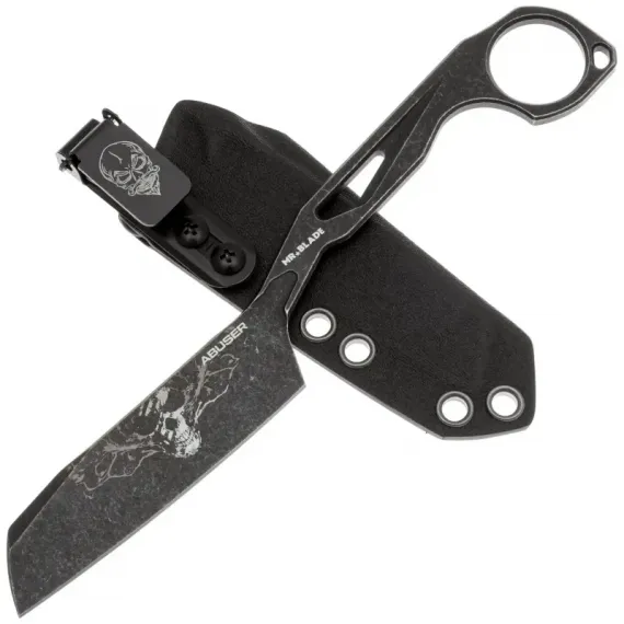 Скелетный нож Mr.Blade Abuser LE Ghost blackwash сталь AUS-8