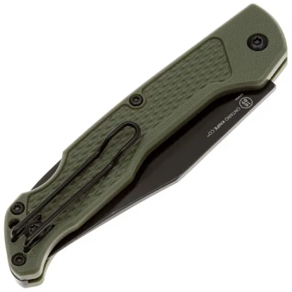 Складной нож Ontario Camp Plus EDC сталь 420, рукоять Green GFN
