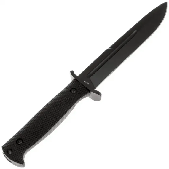 Туристический нож НОКС Кром Blackwash сталь AUS-8, рукоять черная резина