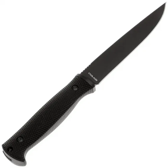 Туристический нож НОКС Кмет Blackwash сталь AUS-8, рукоять черная резина