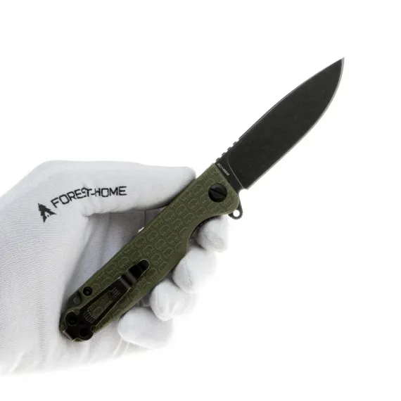 Складной нож Daggerr Dopey DL blackwash сталь 8Cr14MoV, рукоять Olive FRN