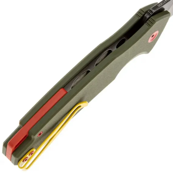 Складной нож Mr.Blade Hellcat Mini Boba Fett blackwash сталь VG-10, рукоять Olive G10