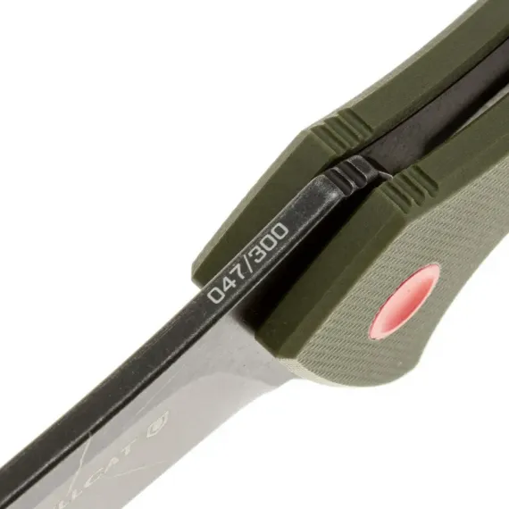 Складной нож Mr.Blade Hellcat Mini Boba Fett blackwash сталь VG-10, рукоять Olive G10