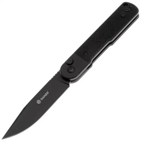 Складной нож Ganzo G767PT-BK black cталь 9CR14, рукоять Black G10