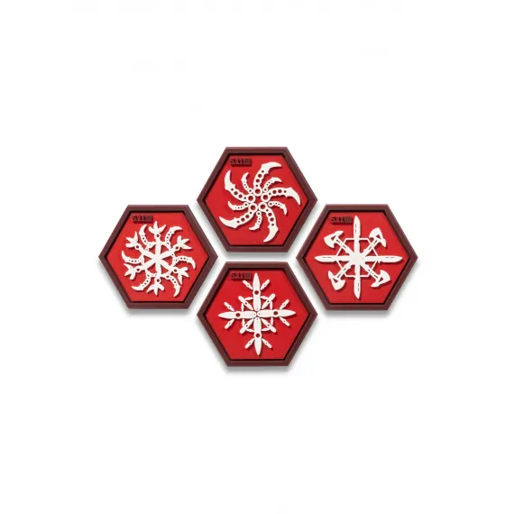 Набор патчей 5.11 Tactical Snowflake Ninja Stars Patch Set, Red — 92039-460