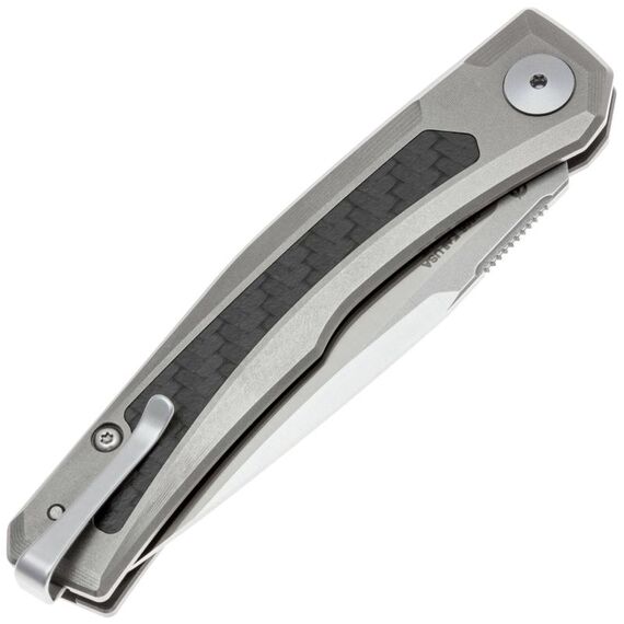 Складной нож ZT 0556 satin сталь MagnaCut, рукоять Titanium/Carbon Fiber