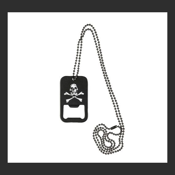 Жетон с цепочкой DOG TAG BOTTLE OPENER SKULL Mil-Tec , цвет Black