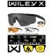 Тактические очки для стрельбы с баллистической защитой WILEYX Saber Advanced Matte Black (Clear-Grey-Rust)